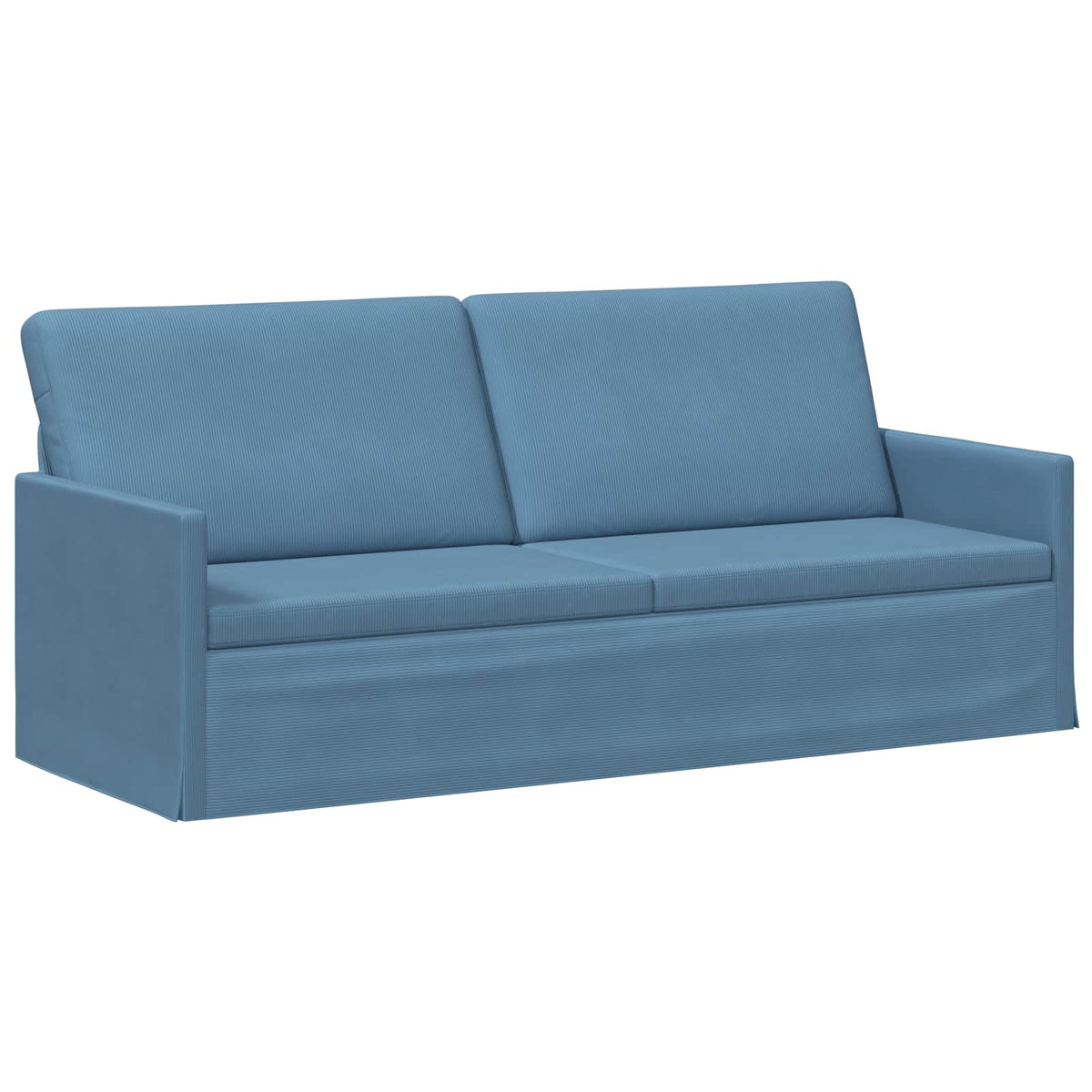 vidaXL 3 Seater Sofa Blue 190 x 81 x 82 cm Corduroy Fabric