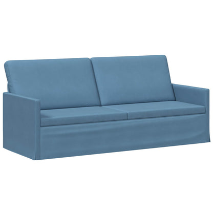 vidaXL 3 Seater Sofa Blue 190 x 81 x 82 cm Corduroy Fabric