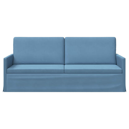 vidaXL 3 Seater Sofa Blue 190 x 81 x 82 cm Corduroy Fabric