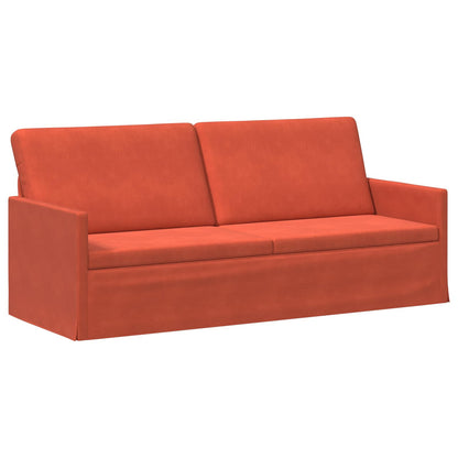vidaXL 3 Seater Sofa Red Orange 190 x 81 x 82 cm Corduroy Fabric
