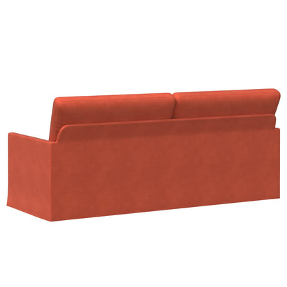 vidaXL 3 Seater Sofa Red Orange 190 x 81 x 82 cm Corduroy Fabric
