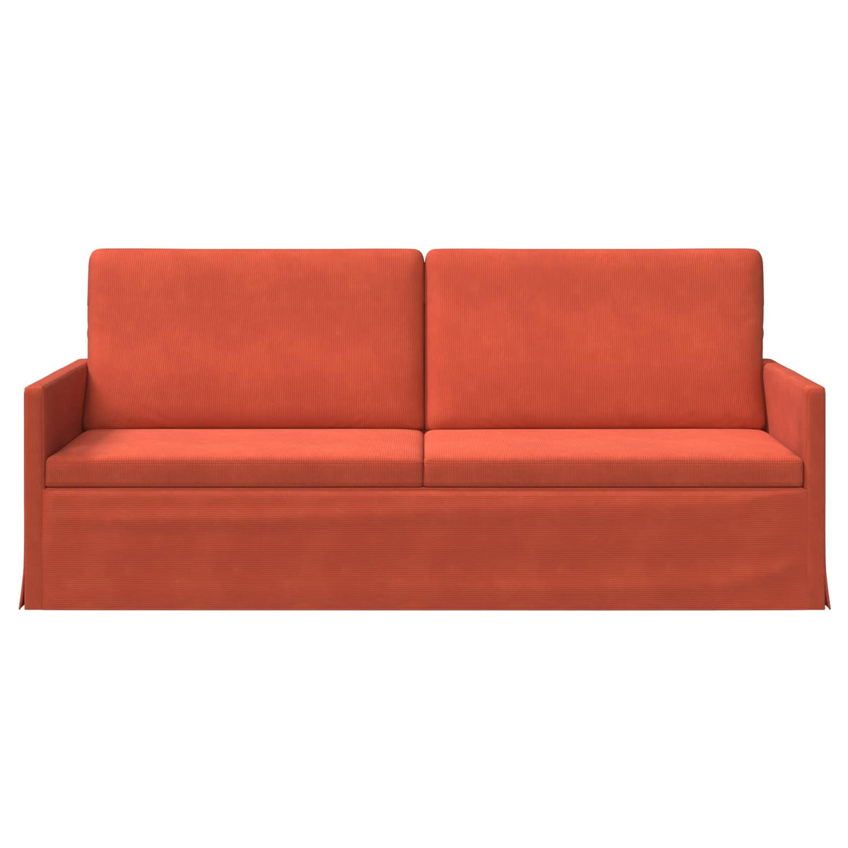 vidaXL 3 Seater Sofa Red Orange 190 x 81 x 82 cm Corduroy Fabric