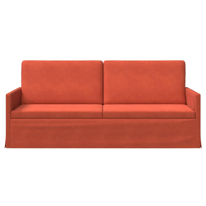 vidaXL 3 Seater Sofa Red Orange 190 x 81 x 82 cm Corduroy Fabric