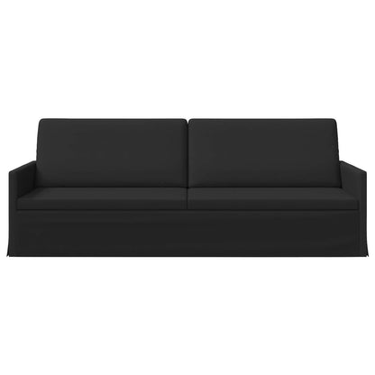 vidaXL 3 Seater Sofa Black 220 x 81 x 82 cm Fabric