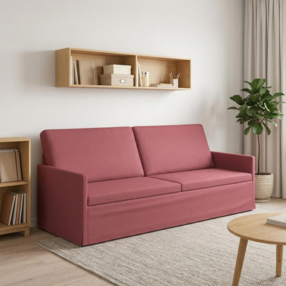 vidaXL 3 Seater Sofa Wine Red 220 x 81 x 82 cm Fabric