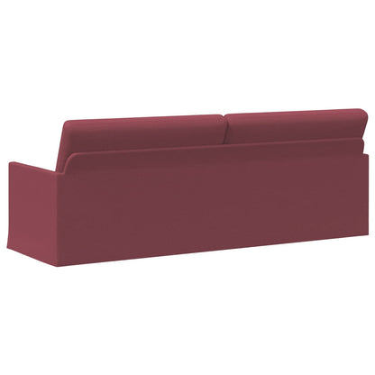 vidaXL 3 Seater Sofa Wine Red 220 x 81 x 82 cm Fabric