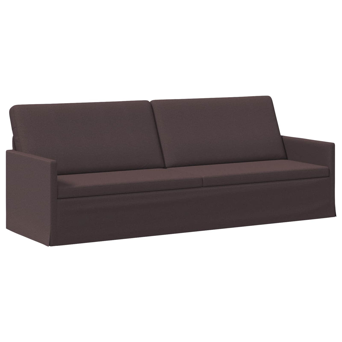 vidaXL 3 Seater Sofa Dark Brown 220 x 81 x 82 cm Fabric