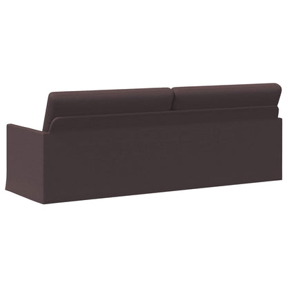 vidaXL 3 Seater Sofa Dark Brown 220 x 81 x 82 cm Fabric