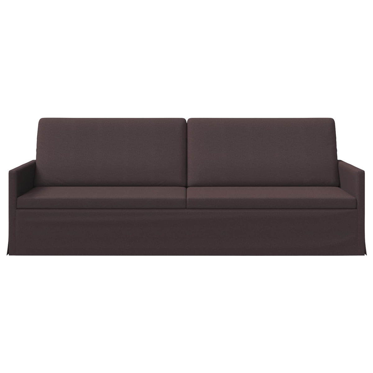 vidaXL 3 Seater Sofa Dark Brown 220 x 81 x 82 cm Fabric