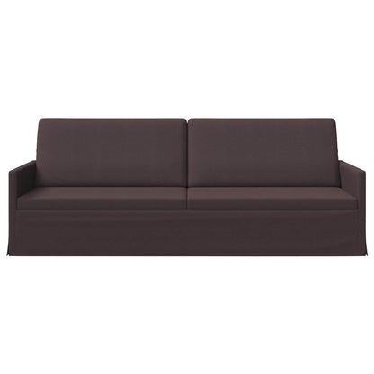 vidaXL 3 Seater Sofa Dark Brown 220 x 81 x 82 cm Fabric