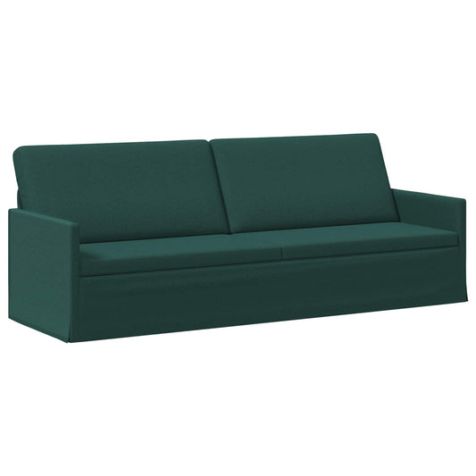 vidaXL 3 Seater Sofa Dark Green 220 x 81 x 82 cm Fabric