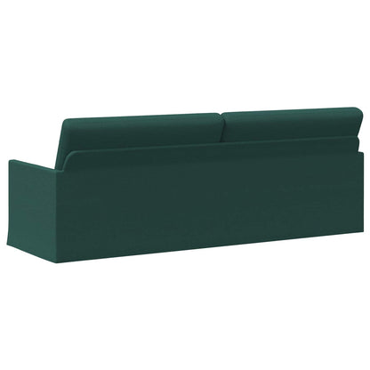 vidaXL 3 Seater Sofa Dark Green 220 x 81 x 82 cm Fabric
