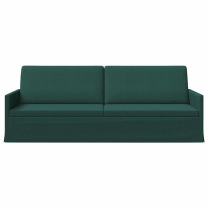 vidaXL 3 Seater Sofa Dark Green 220 x 81 x 82 cm Fabric
