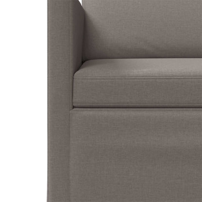 vidaXL 3 Seater Sofa Taupe 220 x 81 x 82 cm Fabric