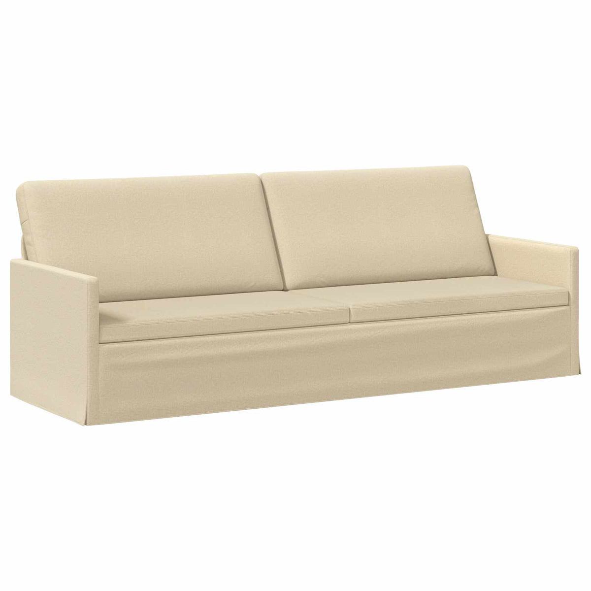 vidaXL 3 Seater Sofa Cream 220 x 81 x 82 cm Fabric