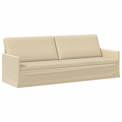 vidaXL 3 Seater Sofa Cream 220 x 81 x 82 cm Fabric