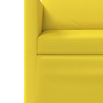 vidaXL 3 Seater Sofa Light Yellow 220 x 81 x 82 cm Fabric