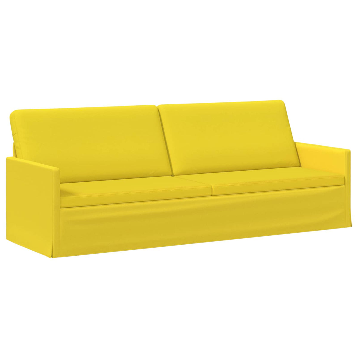 vidaXL 3 Seater Sofa Light Yellow 220 x 81 x 82 cm Fabric