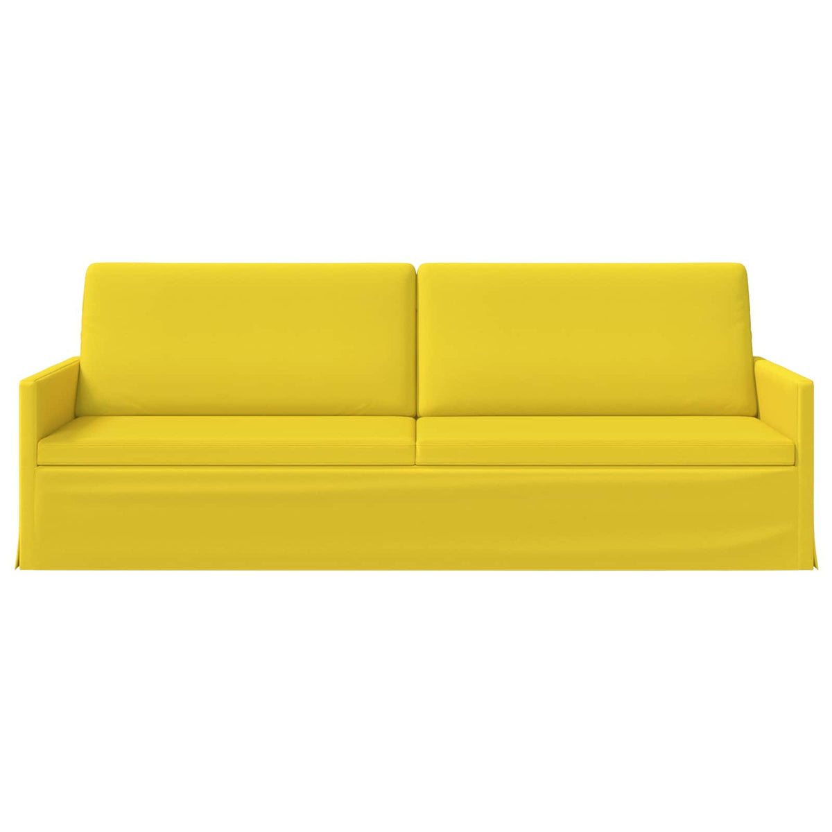 vidaXL 3 Seater Sofa Light Yellow 220 x 81 x 82 cm Fabric