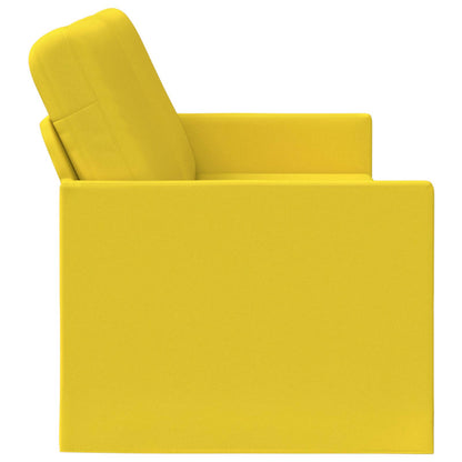 vidaXL 3 Seater Sofa Light Yellow 220 x 81 x 82 cm Fabric