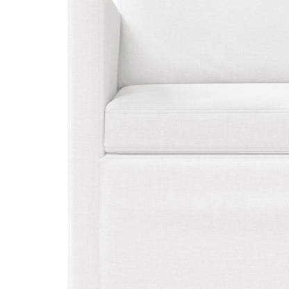 vidaXL 3 Seater Sofa White 220 x 81 x 82 cm Fabric