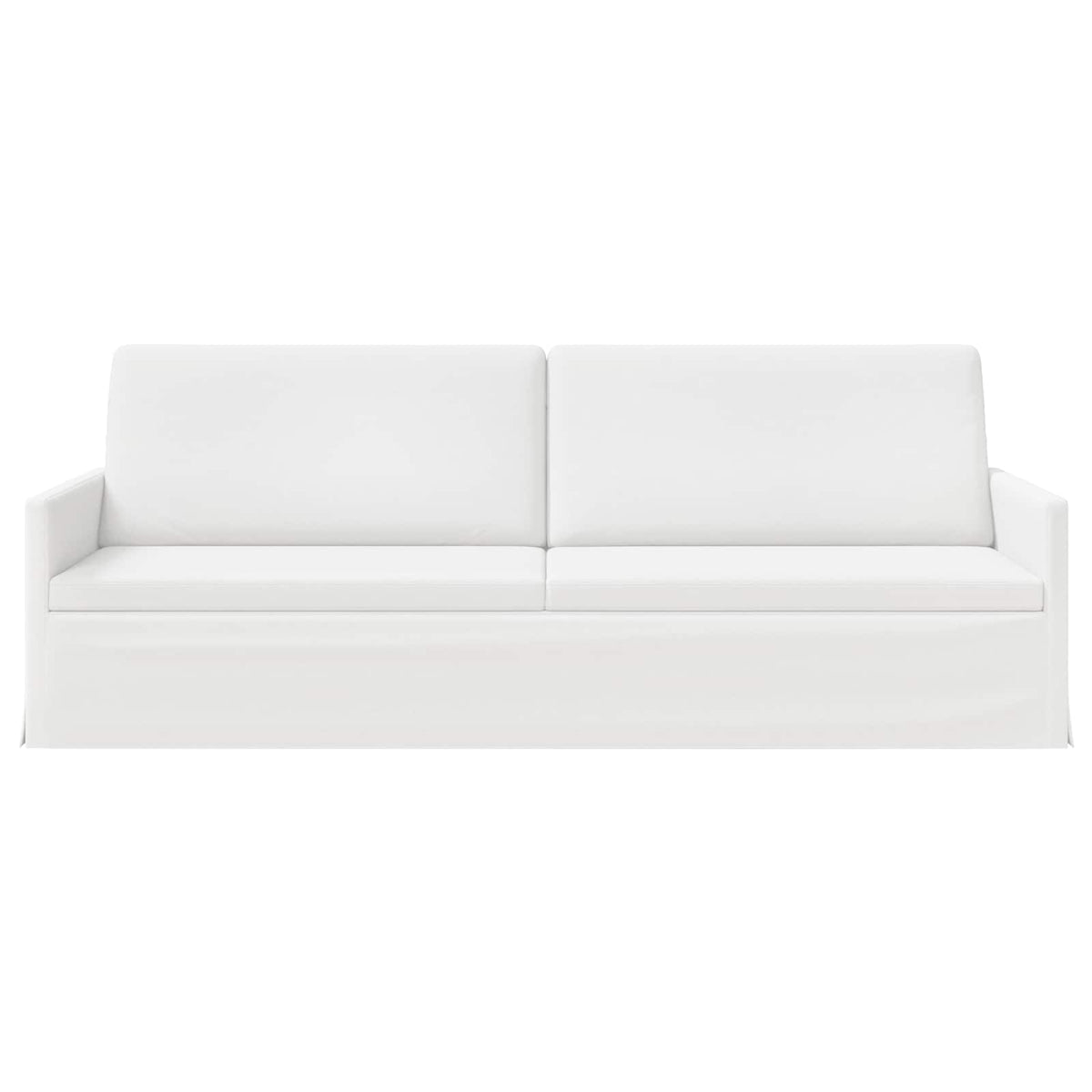 vidaXL 3 Seater Sofa White 220 x 81 x 82 cm Fabric