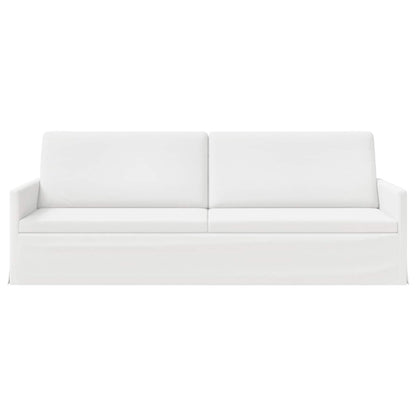 vidaXL 3 Seater Sofa White 220 x 81 x 82 cm Fabric
