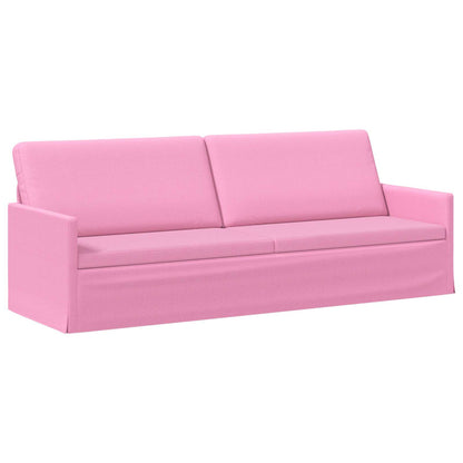 vidaXL 3 Seater Sofa Pink 220 x 81 x 82 cm Fabric