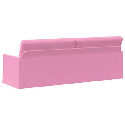 vidaXL 3 Seater Sofa Pink 220 x 81 x 82 cm Fabric