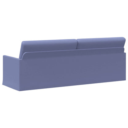 vidaXL 3 Seater Sofa Jeans Blue 220 x 81 x 82 cm Fabric