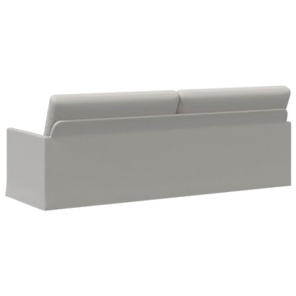 vidaXL 3 Seater Sofa Cloud Grey 220 x 81 x 82 cm Fabric