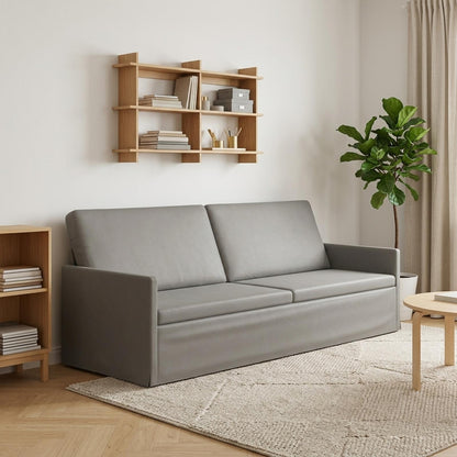 vidaXL 3 Seater Sofa Light Grey 220 x 81 x 82 cm Velvet