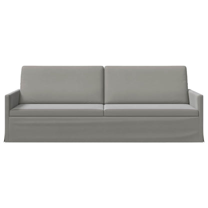 vidaXL 3 Seater Sofa Light Grey 220 x 81 x 82 cm Velvet