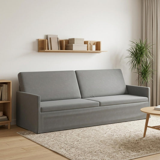 vidaXL 3 Seater Sofa Dark Grey 220 x 81 x 82 cm Velvet