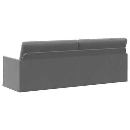vidaXL 3 Seater Sofa Dark Grey 220 x 81 x 82 cm Velvet
