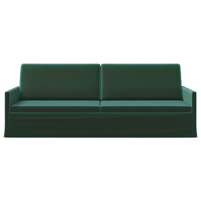 vidaXL 3 Seater Sofa Dark Green 220 x 81 x 82 cm Velvet