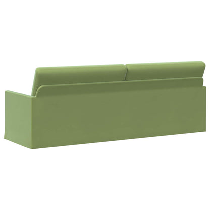 vidaXL 3 Seater Sofa Light Green 220 x 81 x 82 cm Velvet