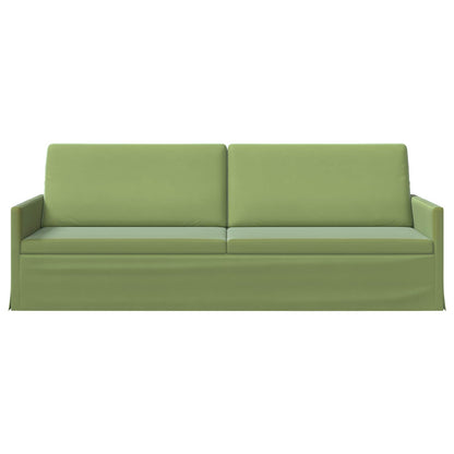 vidaXL 3 Seater Sofa Light Green 220 x 81 x 82 cm Velvet