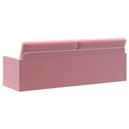 vidaXL 3 Seater Sofa Pink 220 x 81 x 82 cm Velvet