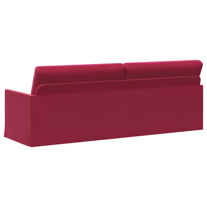 vidaXL 3 Seater Sofa Wine Red 220 x 81 x 82 cm Velvet