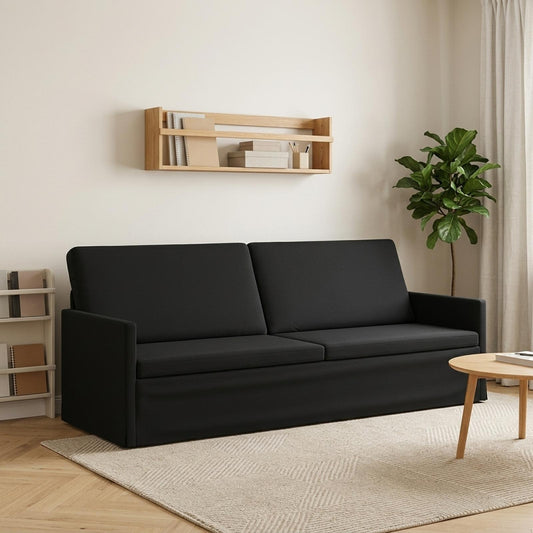 vidaXL 3 Seater Sofa Black 220 x 81 x 82 cm Velvet