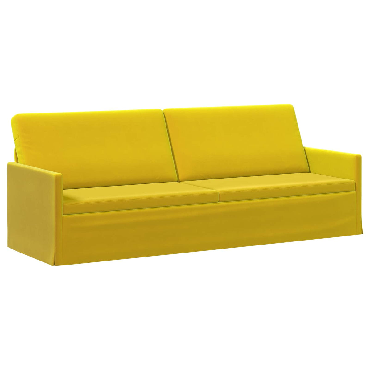 vidaXL 3 Seater Sofa Yellow 220 x 81 x 82 cm Velvet