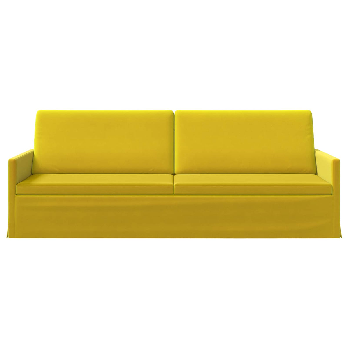 vidaXL 3 Seater Sofa Yellow 220 x 81 x 82 cm Velvet