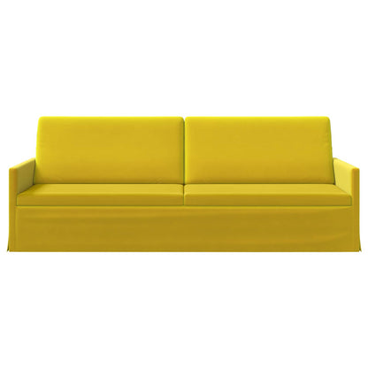 vidaXL 3 Seater Sofa Yellow 220 x 81 x 82 cm Velvet
