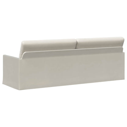 vidaXL 3 Seater Sofa Cream 220 x 81 x 82 cm Velvet