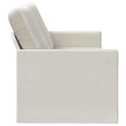 vidaXL 3 Seater Sofa Cream 220 x 81 x 82 cm Velvet