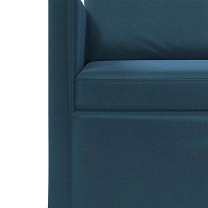 vidaXL 3 Seater Sofa Blue 220 x 81 x 82 cm Velvet
