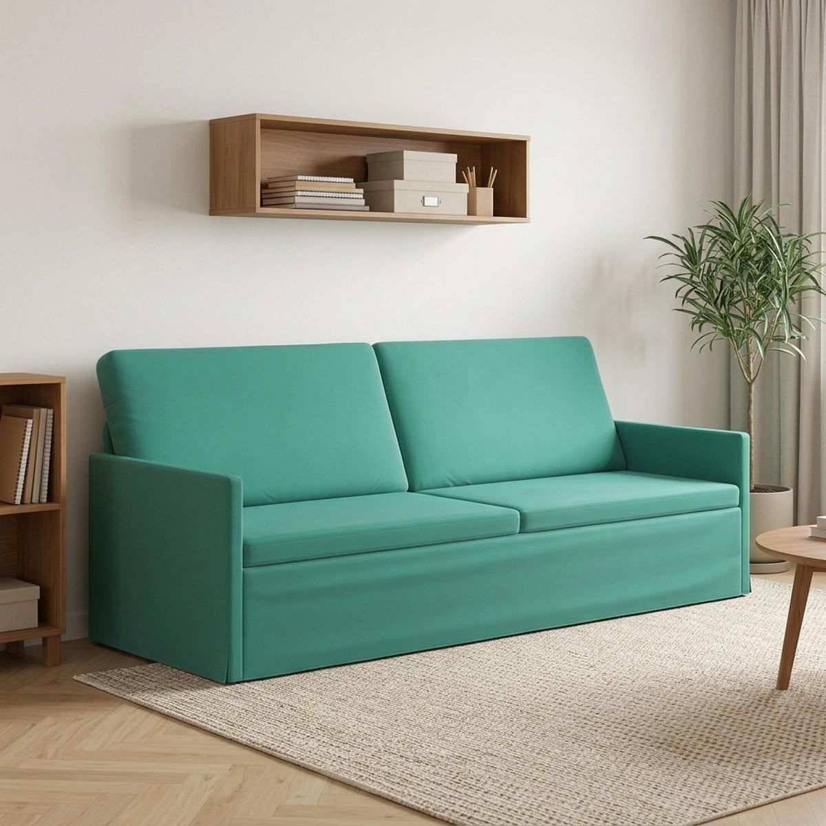 vidaXL 3 Seater Sofa Turquoise 220 x 81 x 82 cm Velvet