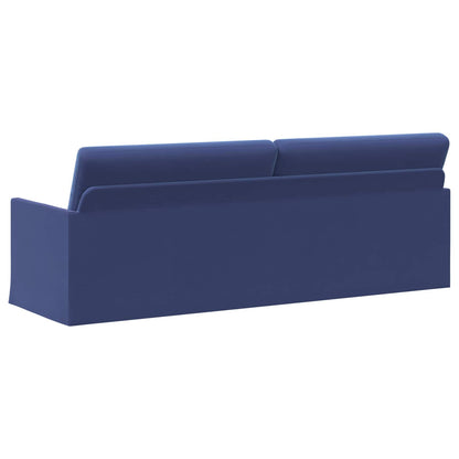vidaXL 3 Seater Sofa Police Blue 220 x 81 x 82 cm Velvet