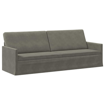 vidaXL 3 Seater Sofa Light Grey 220 x 81 x 82 cm Corduroy Fabric